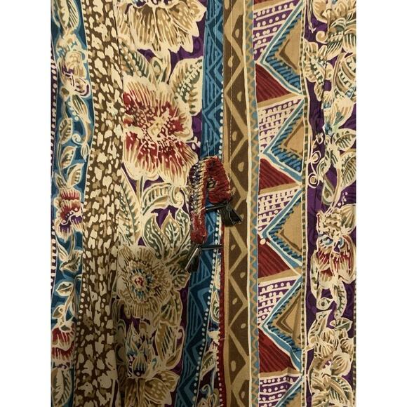 Vintage Clues Collection Boho Hippie Peasant Ethnic Beaded Trim Jumpsuit 6 - Picture 7 of 9